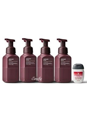 4X Bath & Body Works Midnight Plum Foaming Hand Soap 8.75 fl oz set bundle